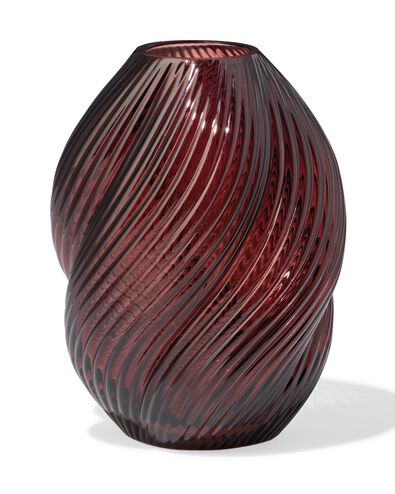 vase ⌀7x21cm verre torsad&eacute; brun - 13325005 - HEMA