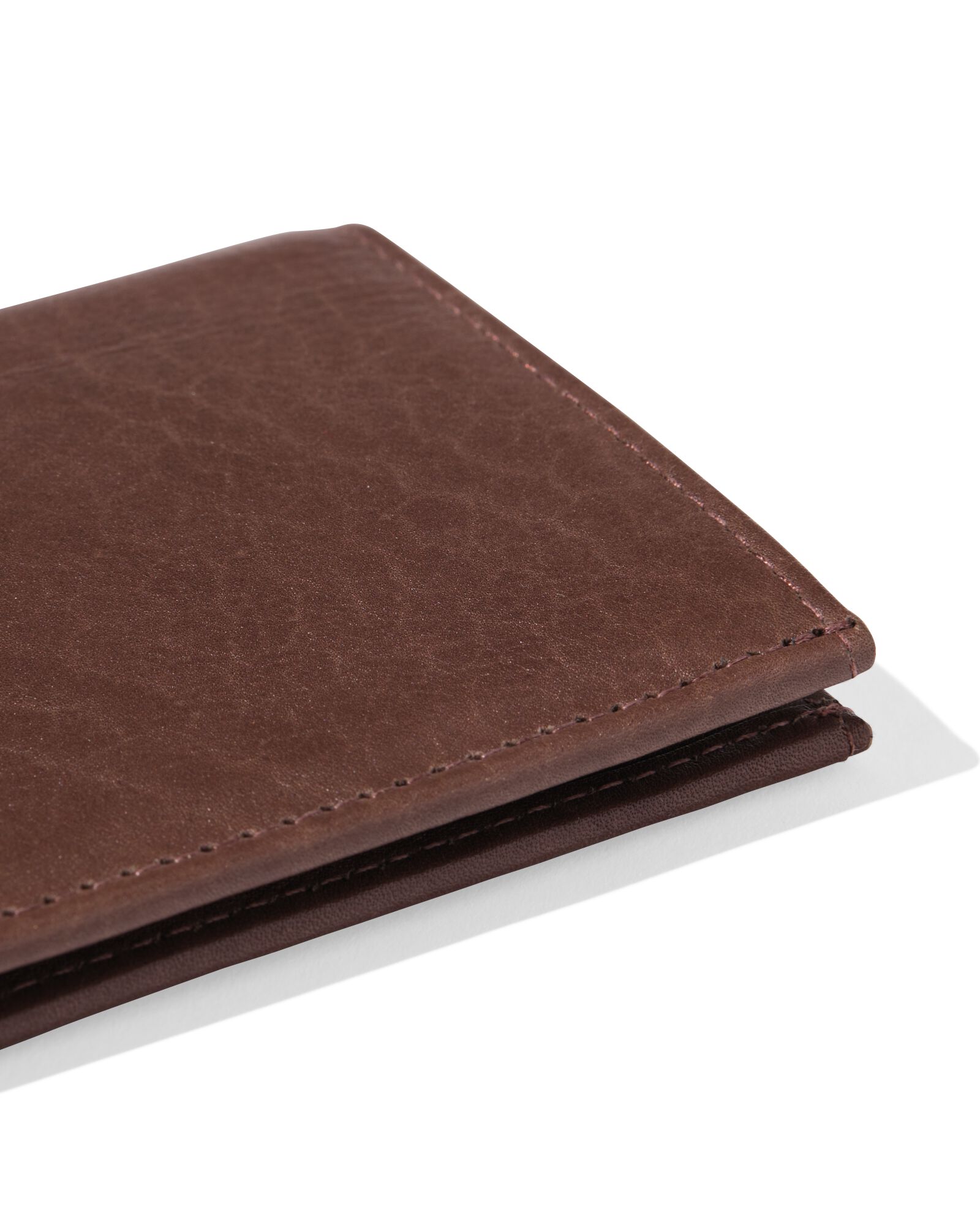 Brieftasche, hohes Format, aus braunem Leder - 18150059 - HEMA