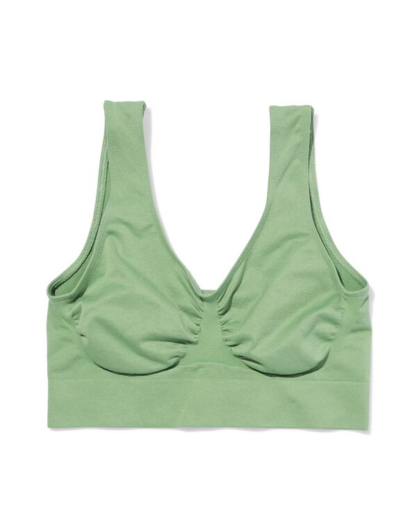 haut non pr&eacute;form&eacute; sans armature ni couture vert vert - 21805770GREEN - HEMA