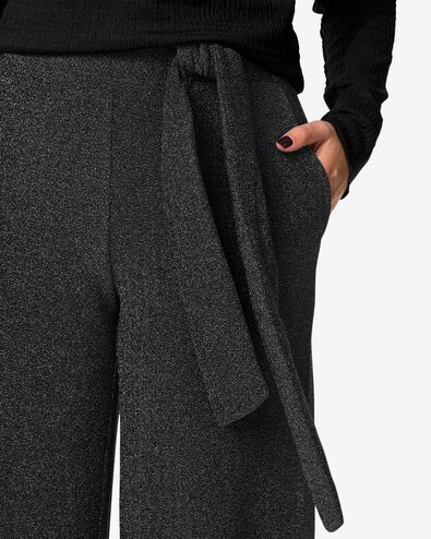 Damenhose im Palazzo-Stil Esther, Glitzerelemente silber - 36206230SILVER - HEMA