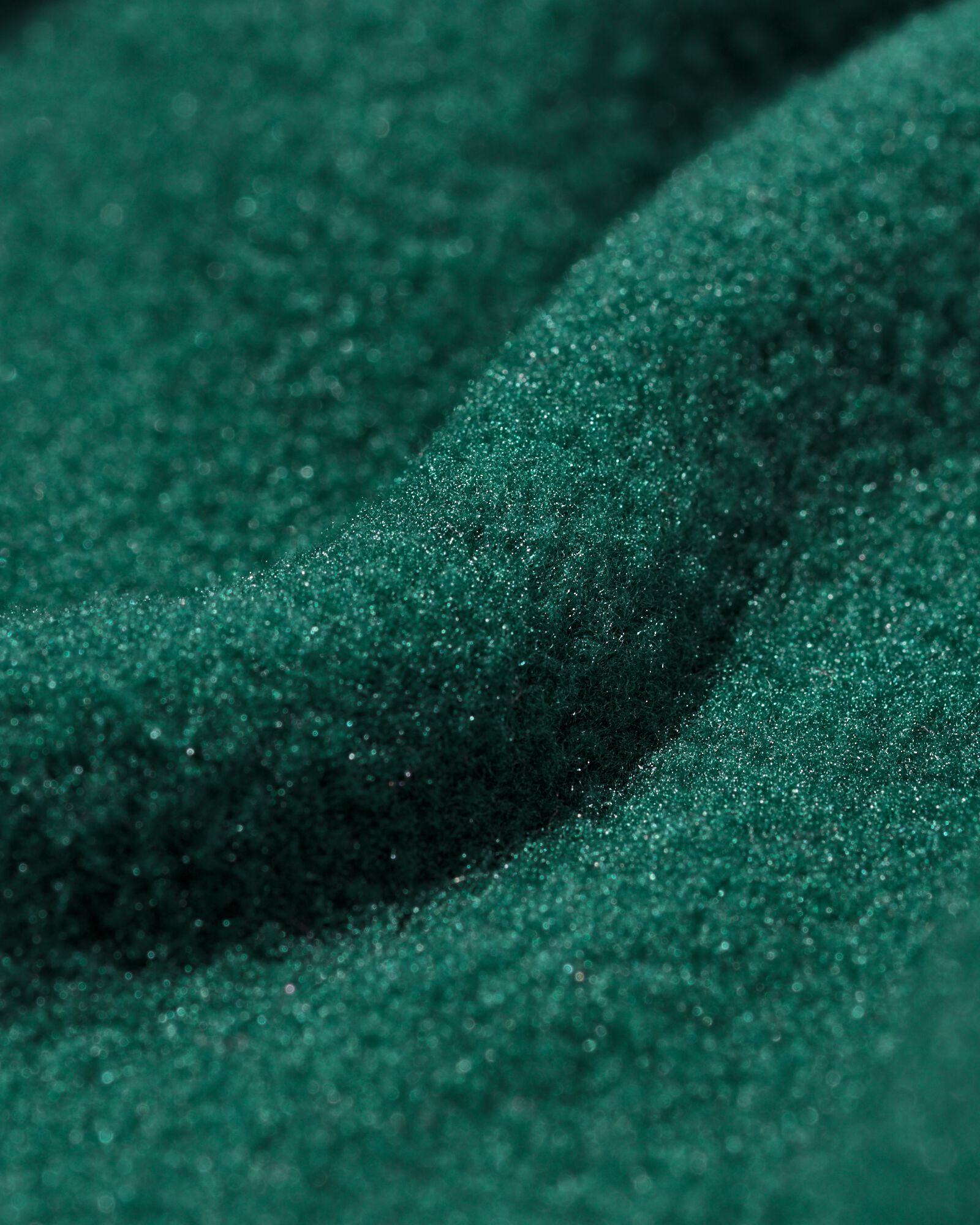kinder skipully fleece donkergroen donkergroen - 30690127DARKGREEN - HEMA