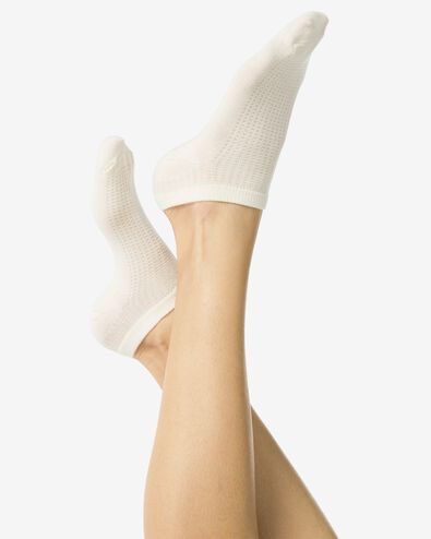socquettes structure femme beige - 4280560BEIGE - HEMA