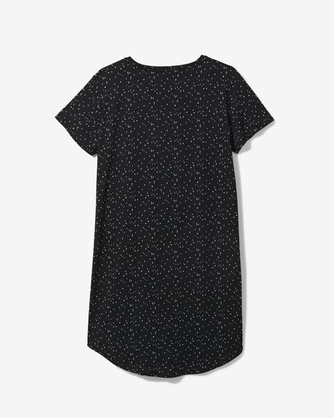 chemise de nuit femme micro noir noir - 1000030238 - HEMA