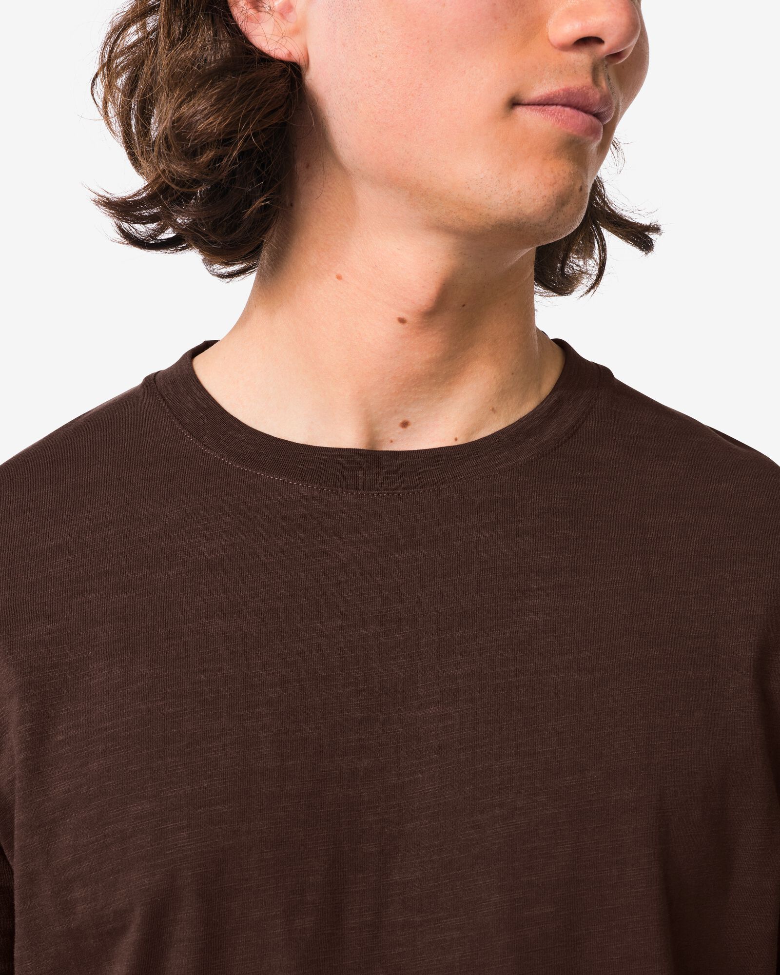 Herren-T-Shirt Jaap aus Slub-Jersey braun braun - 2178870BROWN - HEMA