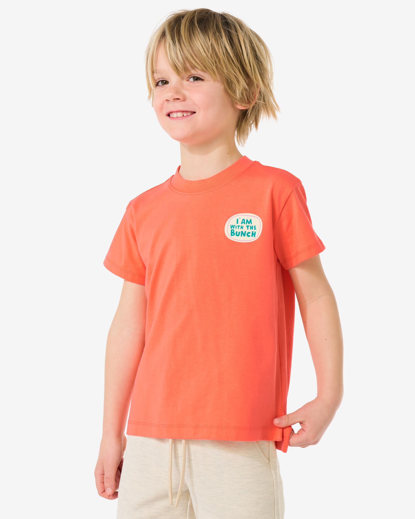 t-shirt enfant fruit corail corail - 30716603CORAL - HEMA