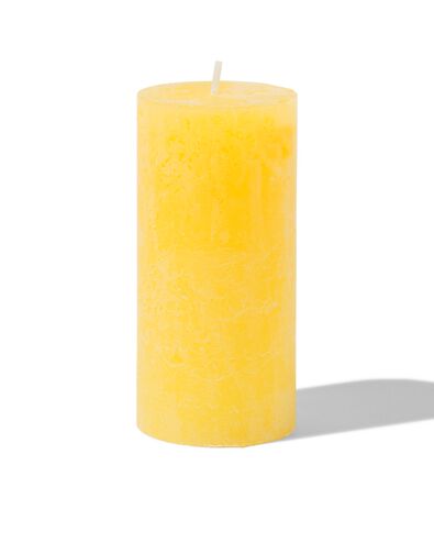 bougie rustique 5x11 jaune clair jaune 5 x 11 - 13502792 - HEMA