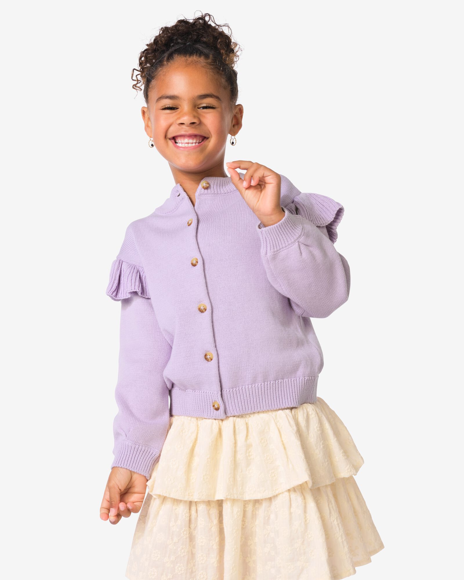 cardigan enfant grosse maille  lilas lilas - 30838006LILAC - HEMA