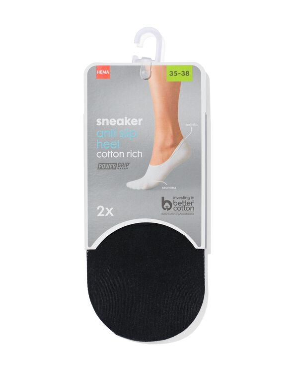 2er-Pack Sneakersocken schwarz schwarz - 1000001234 - HEMA
