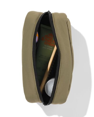 trousse de toilette 12x18cm vert fonc&eacute; - 11890752 - HEMA