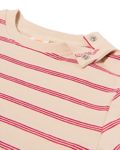 t-shirts b&eacute;b&eacute; jersey rayures - 2 pi&egrave;ces &eacute;cru &eacute;cru - 33076870ECRU - HEMA