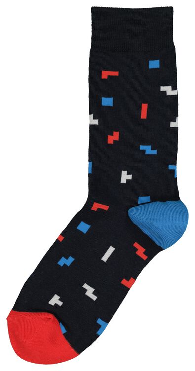 chaussettes homme blocs bleu foncé - 1000018849 - HEMA
