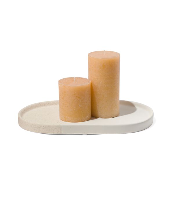 Kerzenuntersetzer aus Keramik, oval, 18 x 28 x 2 cm - 13323105 - HEMA