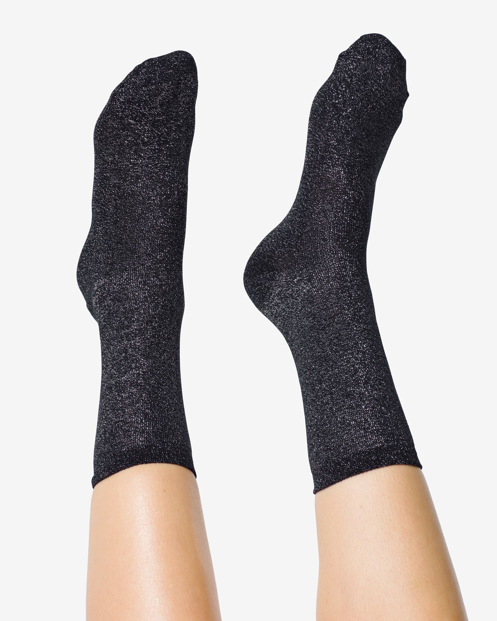 2 paires de chaussettes femme avec coton noir 39/42 - 4270457 - HEMA