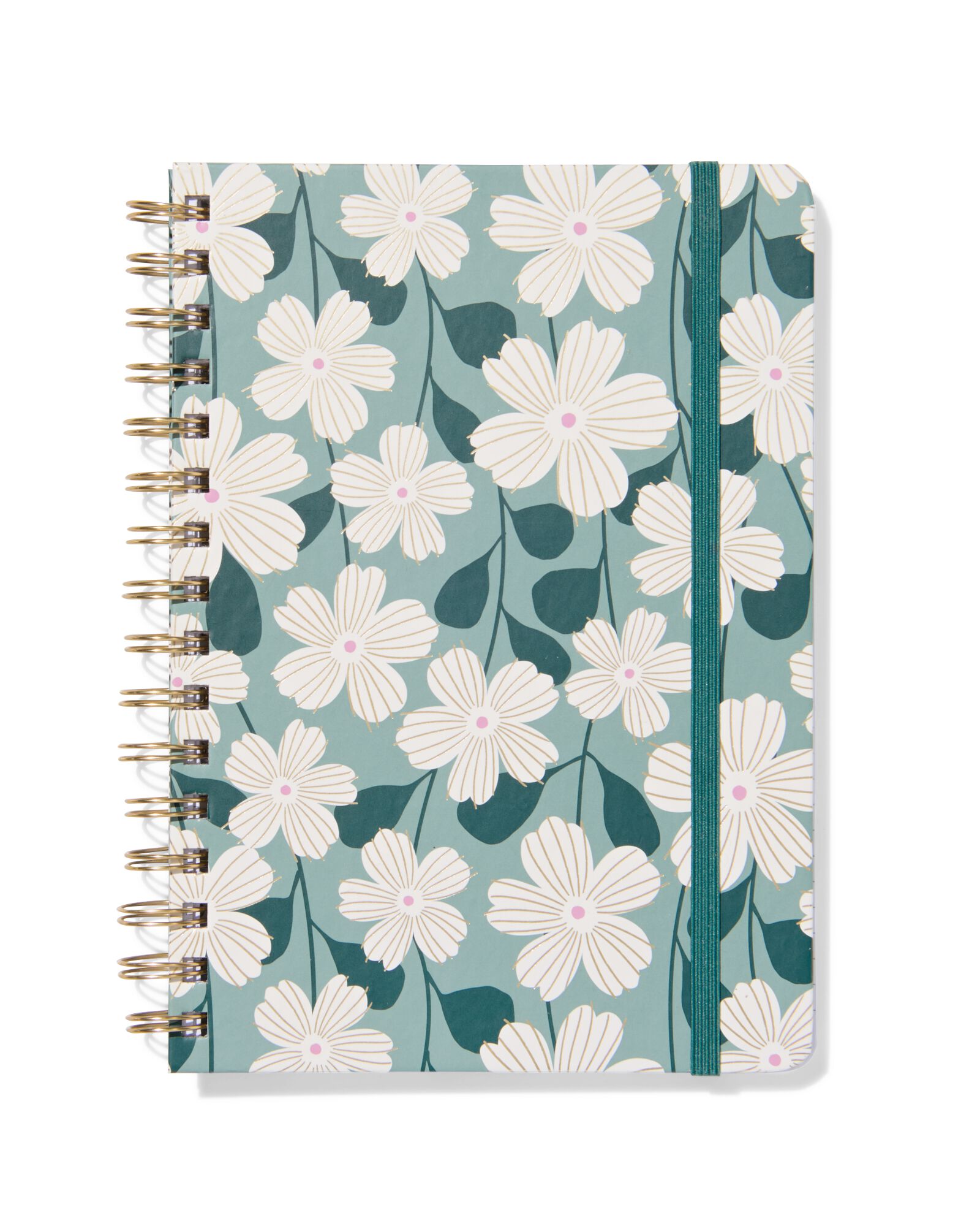 carnet A5 lign&eacute; avec fleurs - 14100213 - HEMA