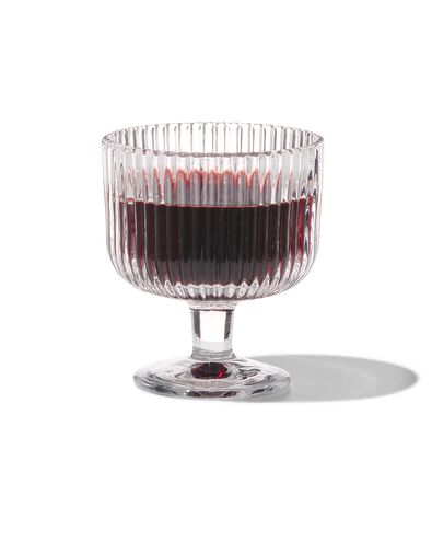 verre ap&eacute;ritif Bergen rayure relief 70ml - 9401079 - HEMA