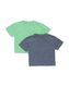 baby t-shirts - 2 stuks groen 80 - 33102154 - HEMA