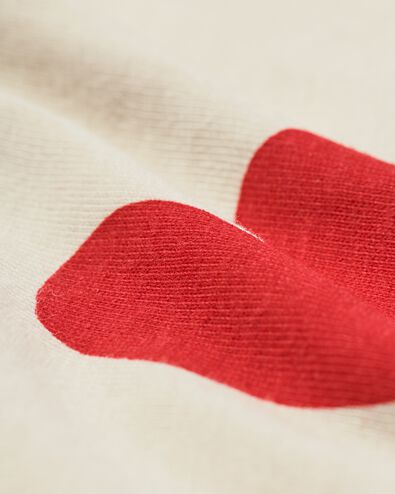 pyjacourt femme coton avec coeurs rouge L - 23480143 - HEMA