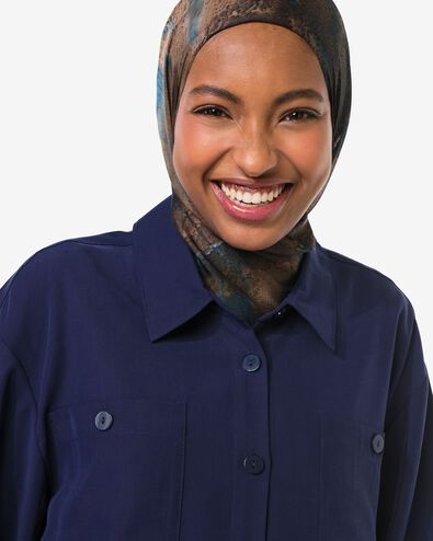 damesblouse Dora  donkerblauw donkerblauw - 36205950DARKBLUE - HEMA