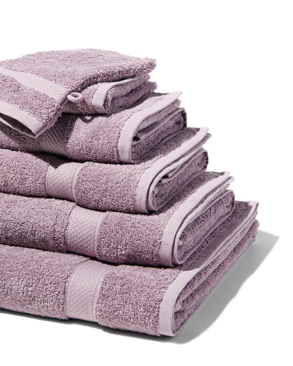 serviettes de bain - qualité épaisse mauve mauve - 1000031322 - HEMA