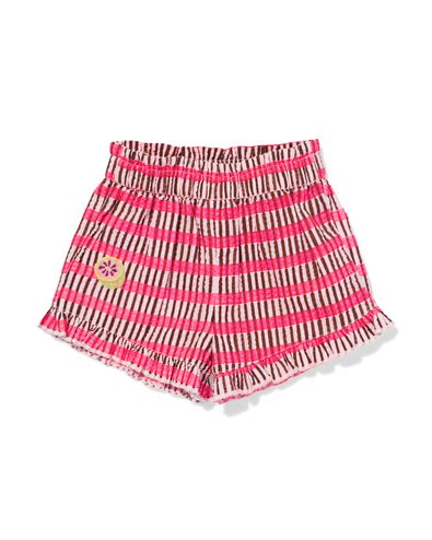 babyshort comfy fit seersucker strepen roze roze - 33077570PINK - HEMA