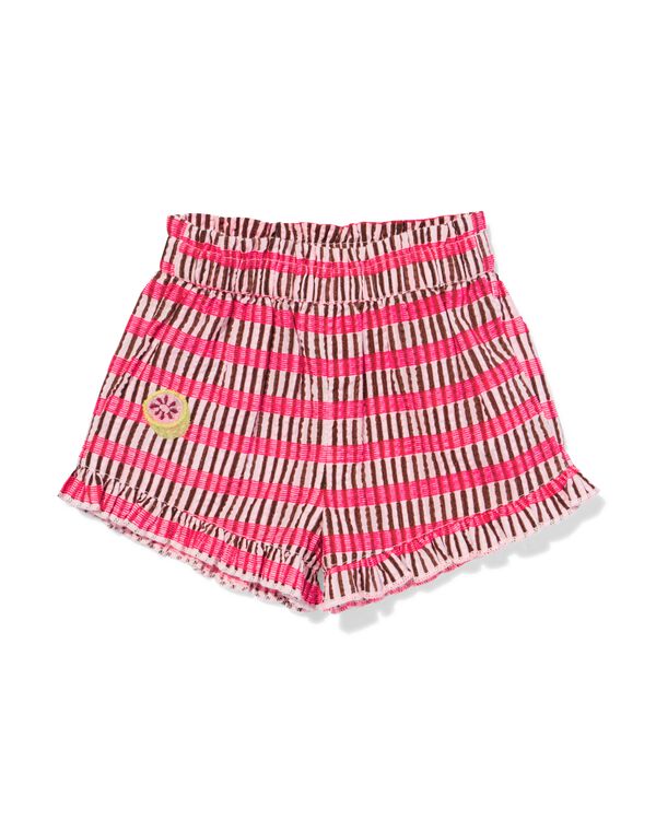 babyshort comfy fit seersucker strepen roze roze - 33077570PINK - HEMA