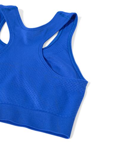 Nicht vorgeformter, b&uuml;gelloser und nahtloser Sport-BH mit Unterst&uuml;tzung Medium knallblau - 21700125BRIGHTBLUE - HEMA