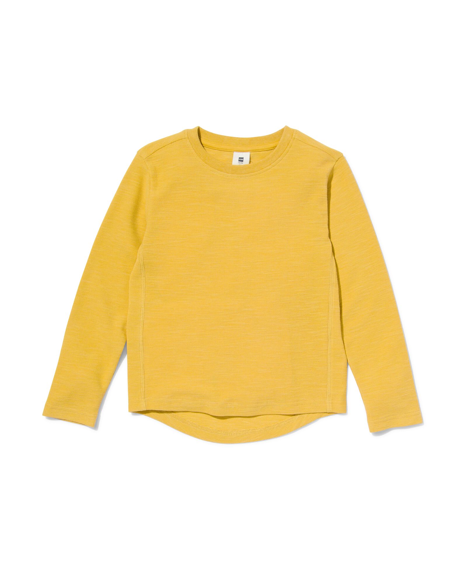 Kinder-Sweatshirt, Waffelstruktur gelb - HEMA