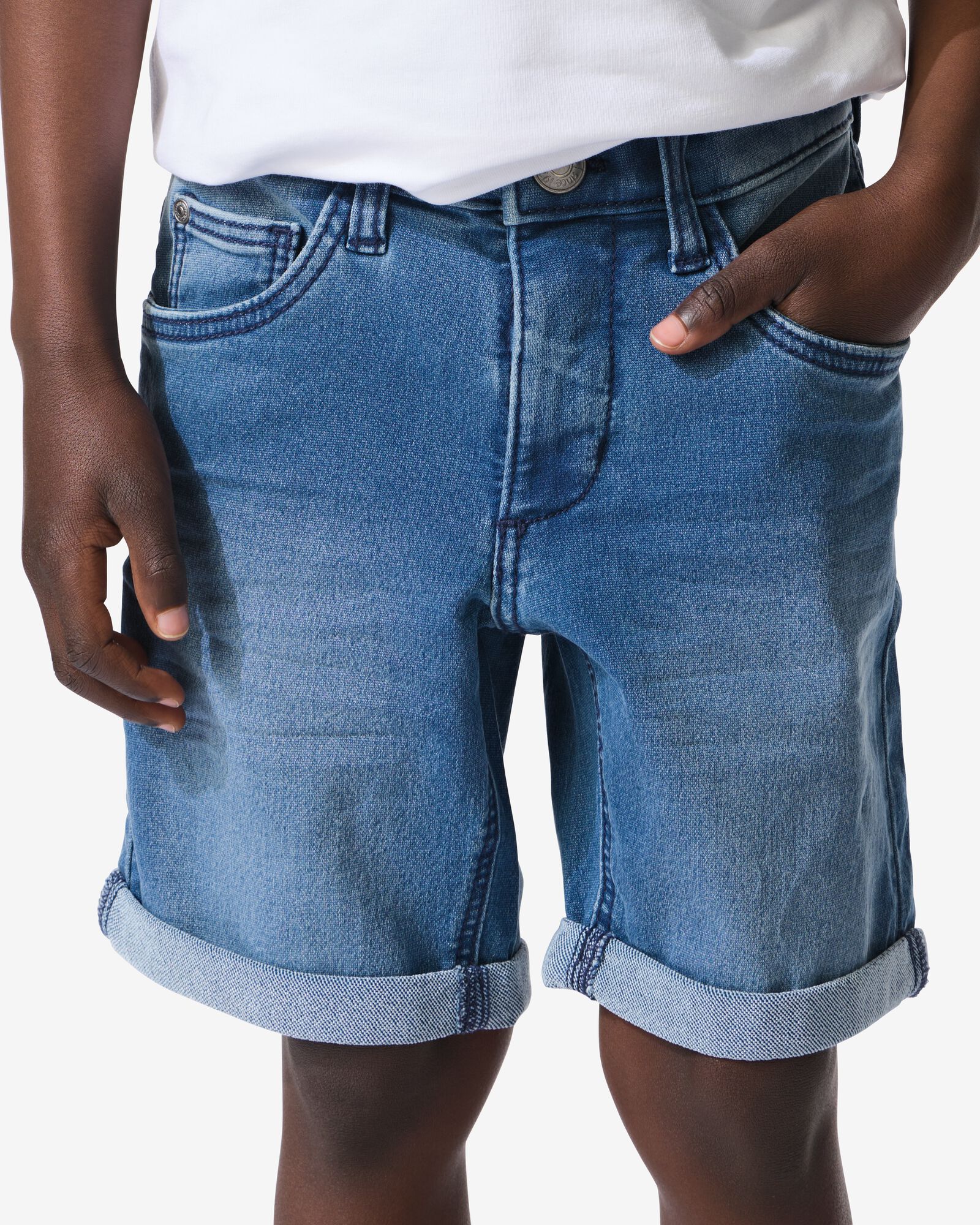 Kinder-Shorts, Jogdenim mittelblau mittelblau - 30779724MIDBLUE - HEMA