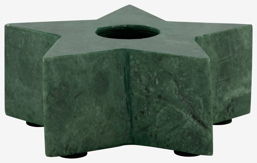 bougeoir marbre étoile 10 cm vert - 25103593 - HEMA