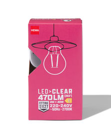 ampoule poire led clear E27 4W 470lm - 20070036 - HEMA