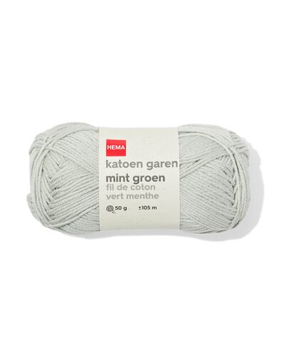 Baumwollgarn, 50 g, 105 m, Mintgr&uuml;n - 60702863 - HEMA