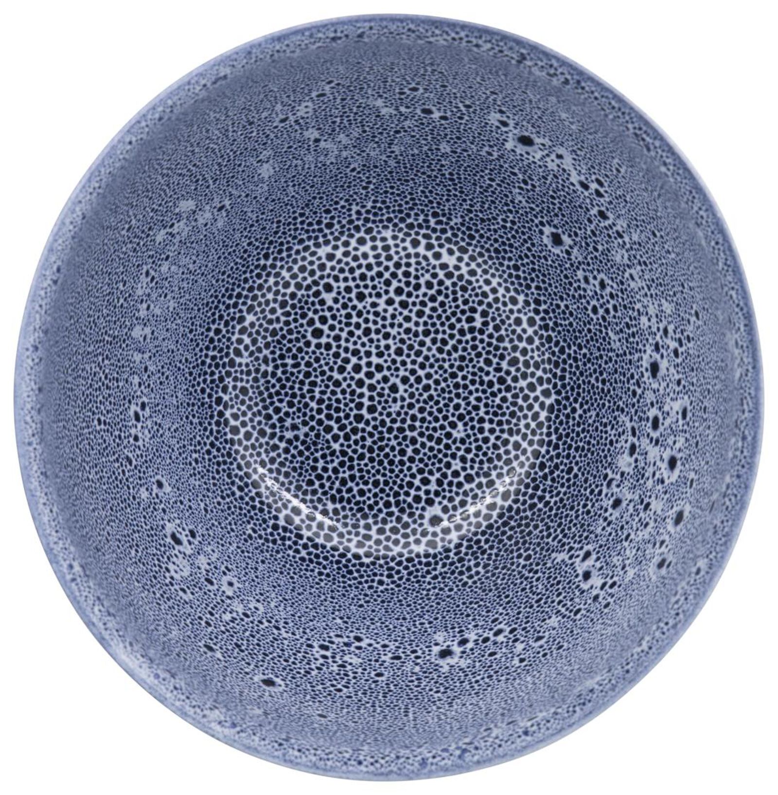 schaal 14.5cm Porto reactief glazuur wit/blauw - 9602254 - HEMA