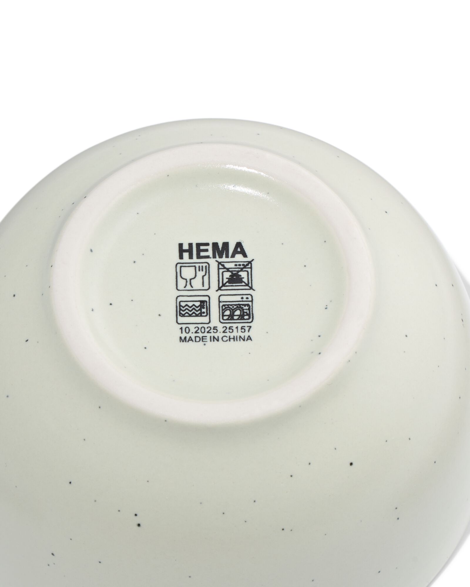 bol ⌀7cm fa&iuml;ence mouchet&eacute;e verte - 9650407 - HEMA