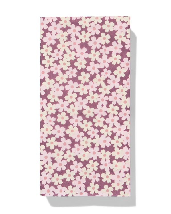 serviettes 33x18cm papier floral - 12 pi&egrave;ces - 14250331 - HEMA