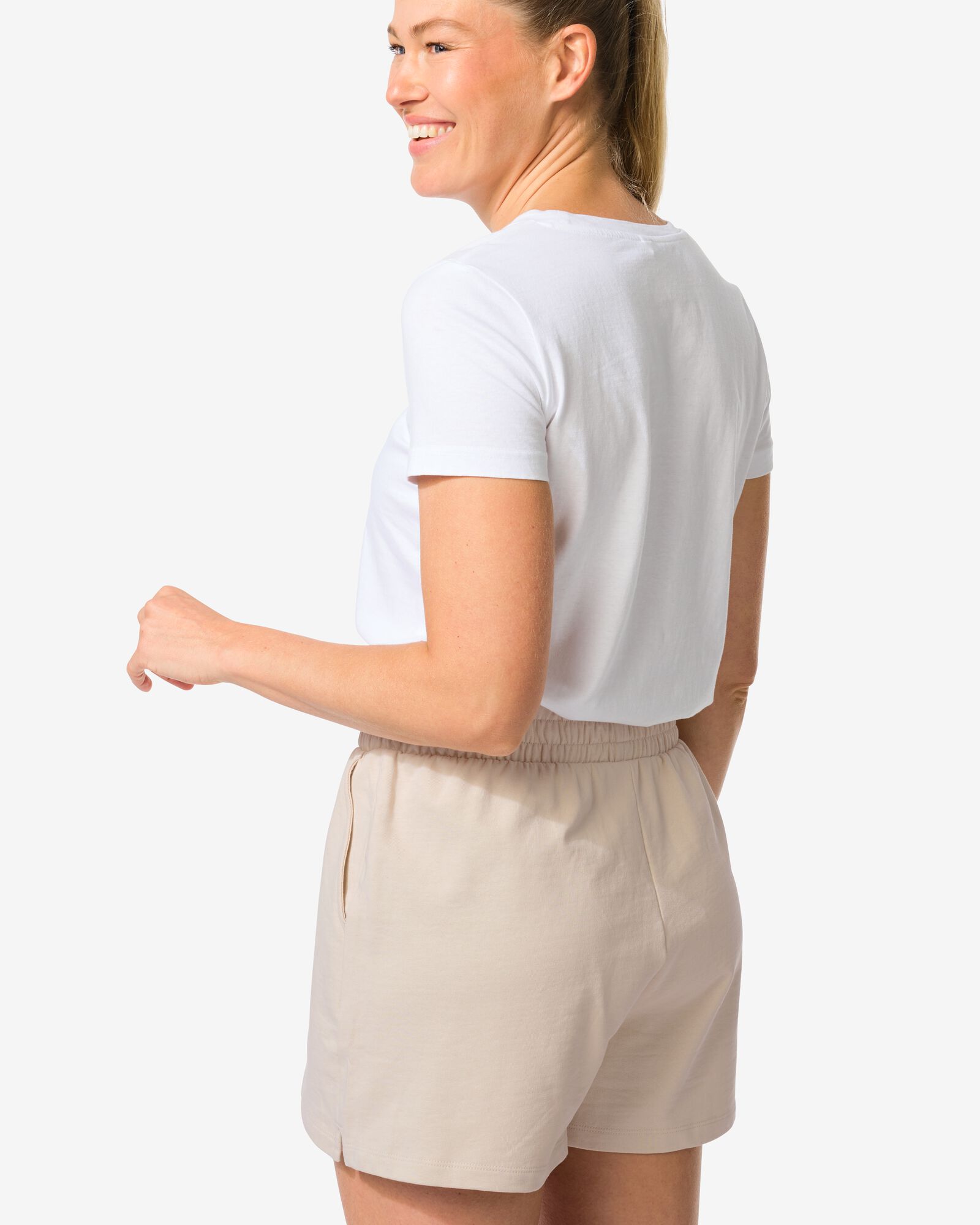 Damen-Sweatshorts cremefarben - 36080190CREAM - HEMA
