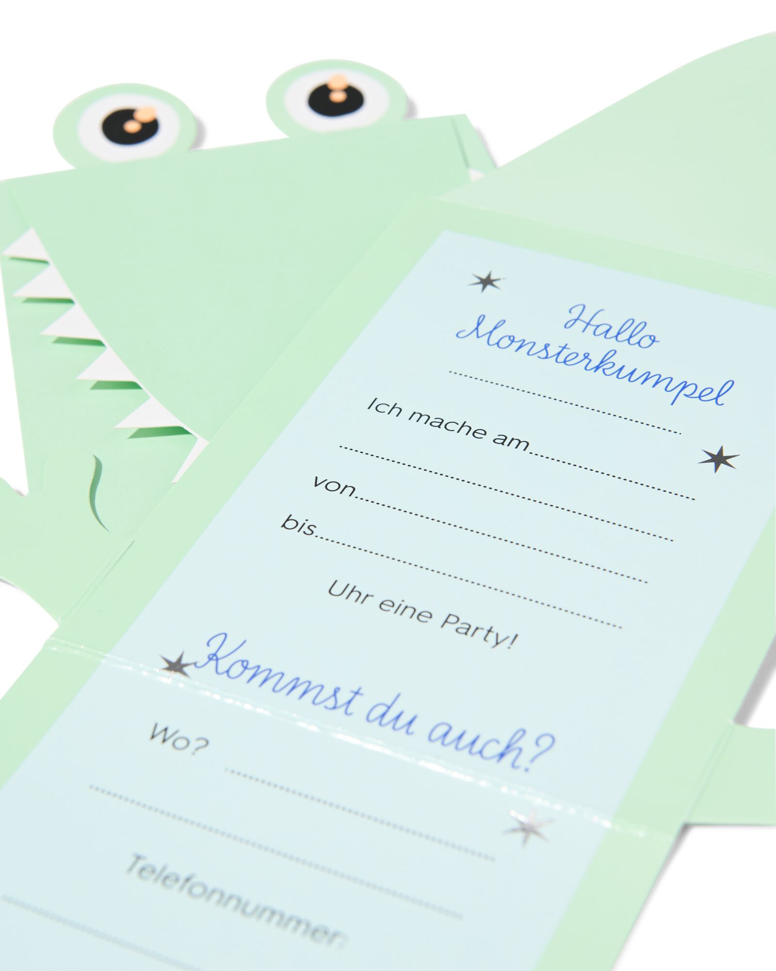 Einladungskarten Monster &ndash; 8 St&uuml;ck - 14250396 - HEMA