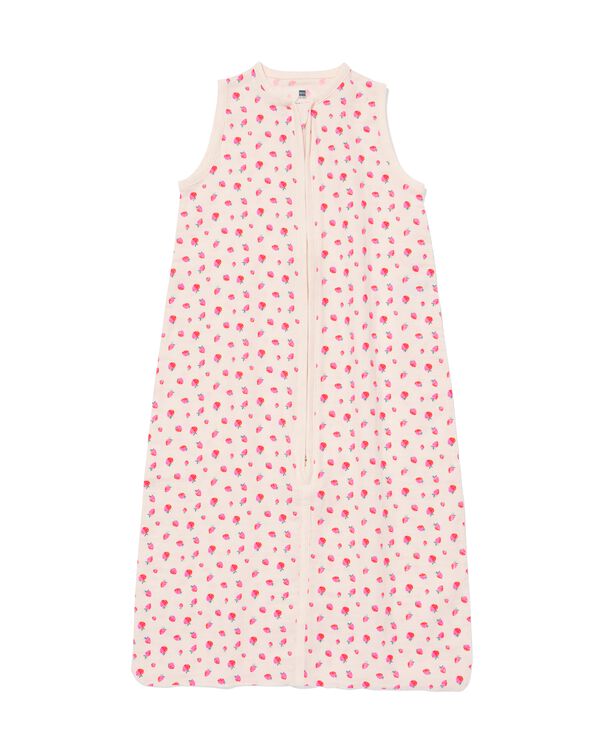 babyslaapzak mouwloos mousseline 0.5tog aardbeien lichtroze lichtroze - 33302060LIGHTPINK - HEMA