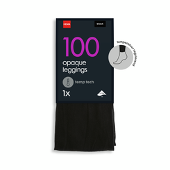 temp tech legging 100denier zwart zwart - 1000001125 - HEMA