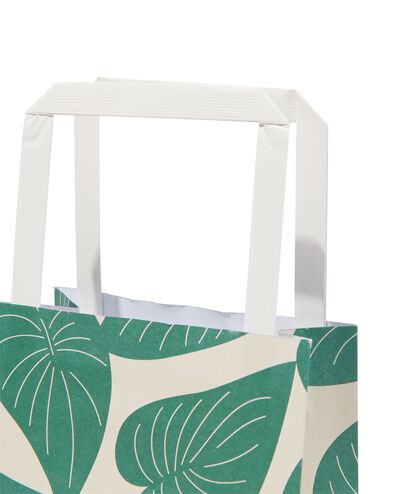 6er-Pack Geschenktaschen, Papier, 13 x 13 x 7 cm, Bl&auml;tter - 14740064 - HEMA