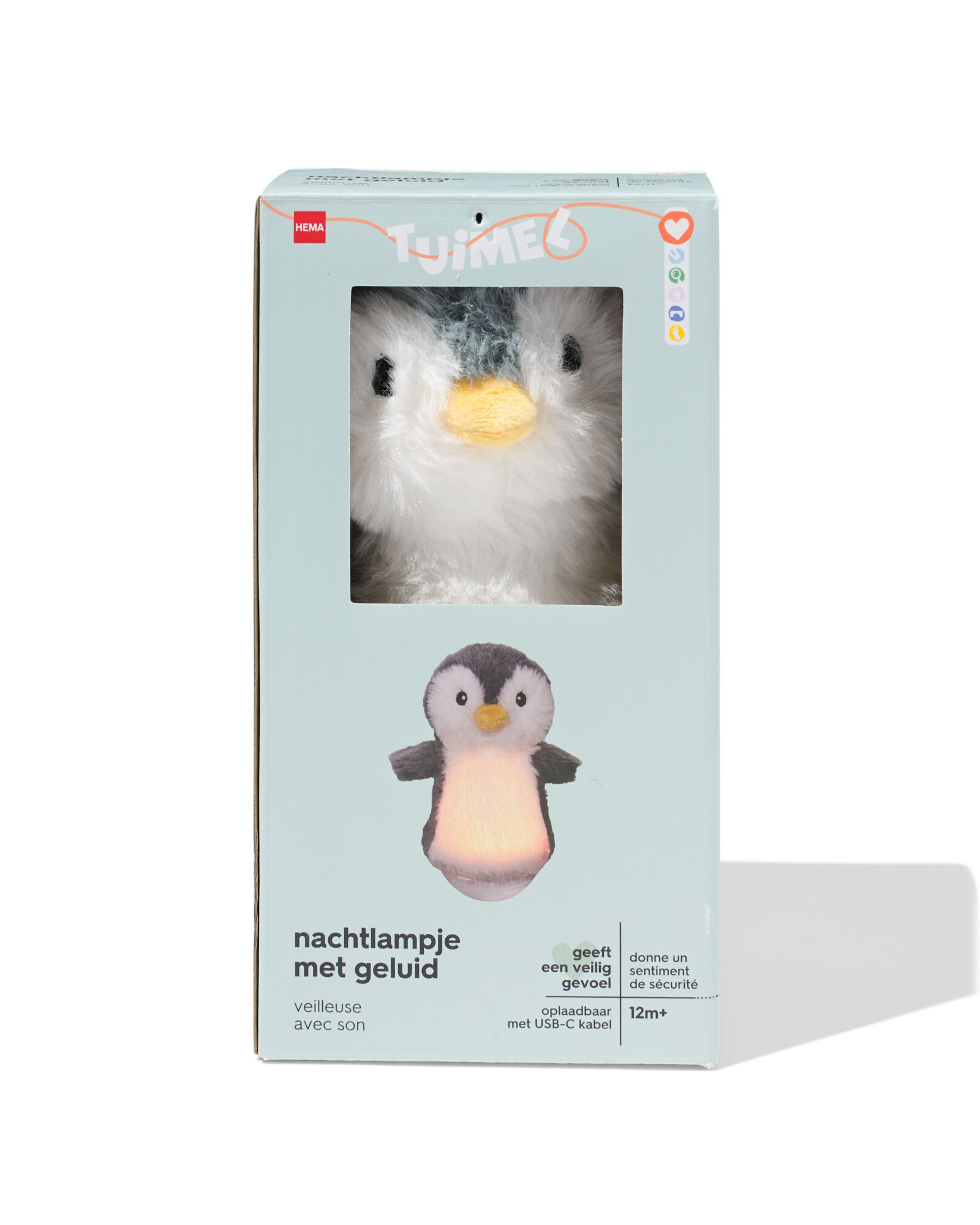 culbuto en peluche pingouin - 15100259 - HEMA