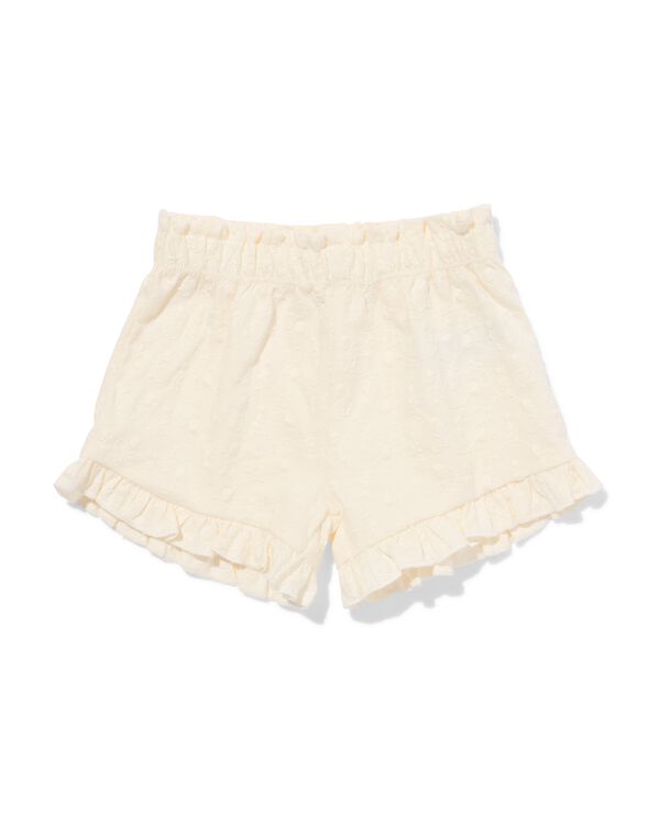 short b&eacute;b&eacute; coupe confortable jersey broderie blanc cass&eacute; blanc cass&eacute; - 33004080OFFWHITE - HEMA