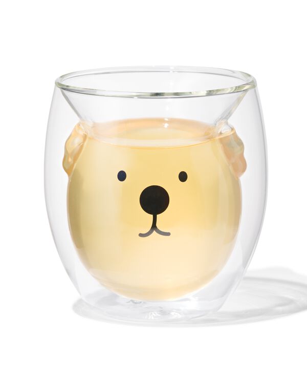 dubbelwandig glas hond - 61110262 - HEMA