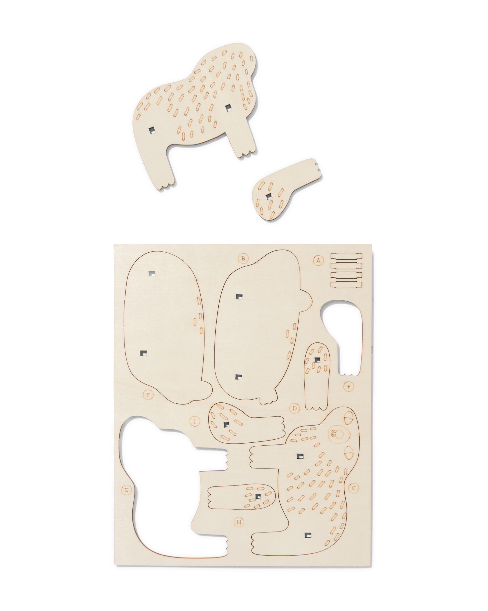 plaque de construction en bois 3D ours - 15900368 - HEMA
