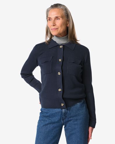 gilet Ivory femme bleu - 36202480BLUE - HEMA