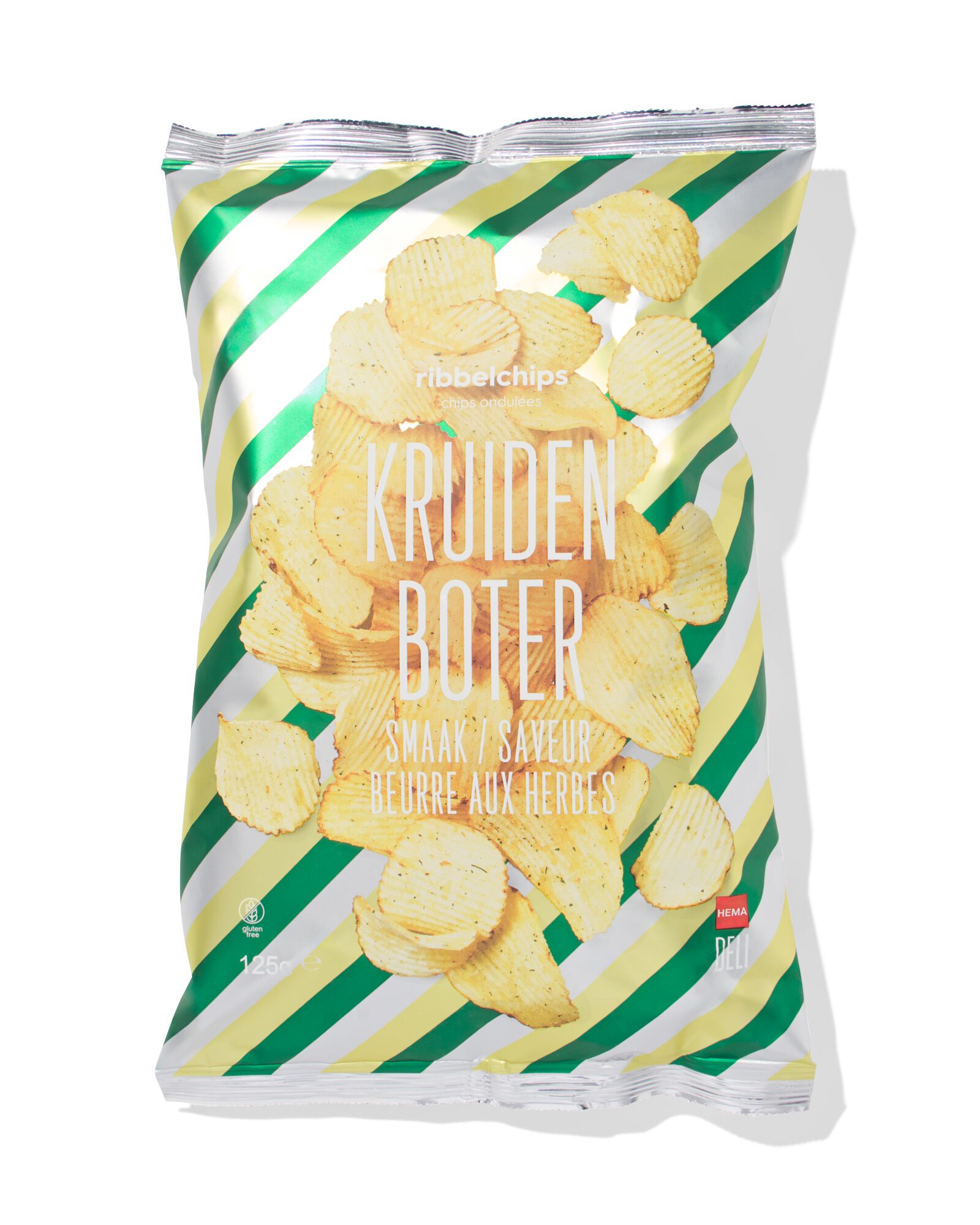 ribbelchips kruidenboter 125g - 10660104 - HEMA