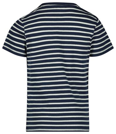 Kinder-T-Shirt, Streifen dunkelblau 122/128 - 30743443 - HEMA