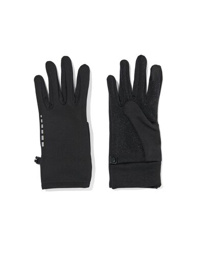 dames en heren handschoenen softshell zwart zwart - 16521440BLACK - HEMA