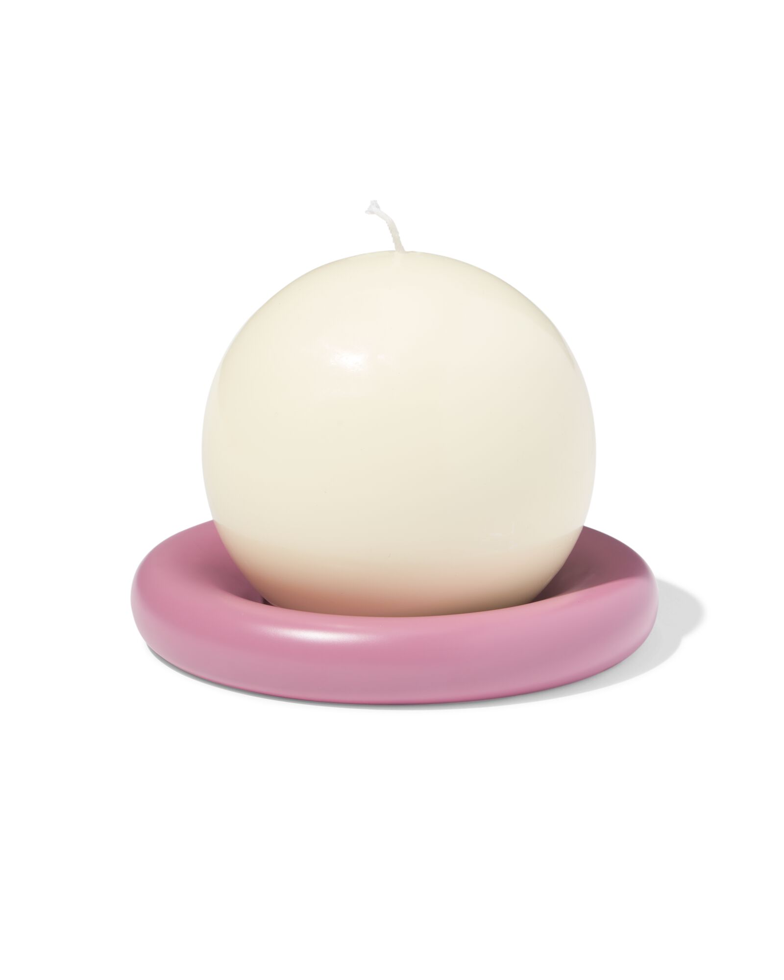 Dessous de verre pour bougie ⌀20 cm en c&eacute;ramique rose - 13325059 - HEMA