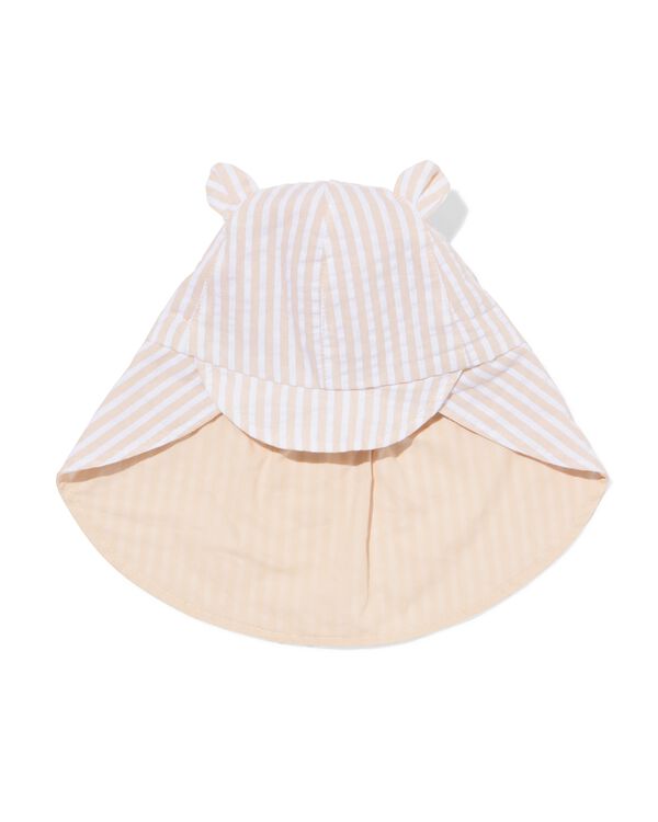 bonnet b&eacute;b&eacute; seersucker rayures beige beige - 33200550BEIGE - HEMA