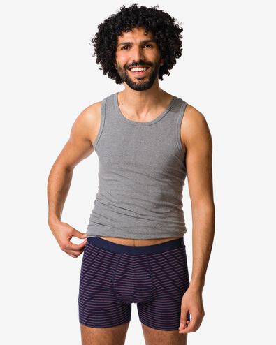 herenboxer strepen - 3 stuks donkerblauw donkerblauw - 19168330DARKBLUE - HEMA